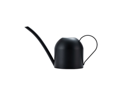 Regador jardim pequeno aço inox preto, bico longo 500ml AQUAFORGE | AQUAFORGE