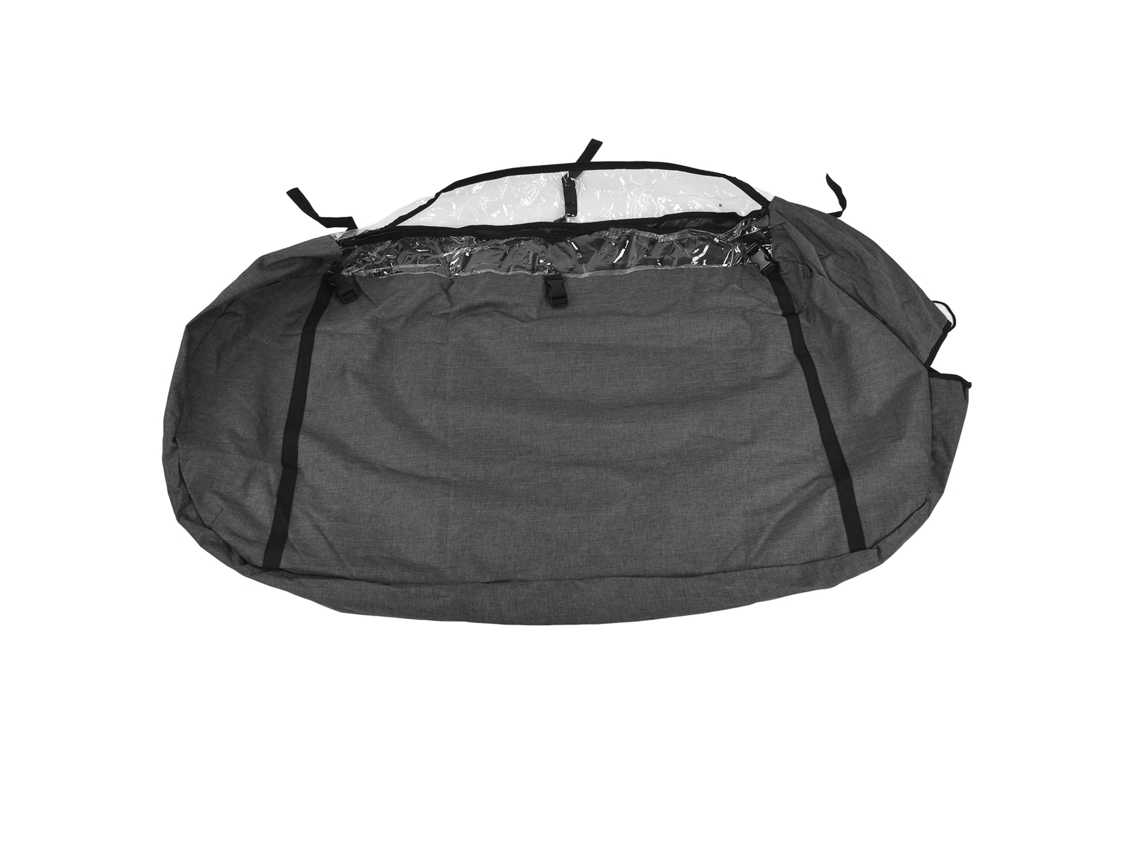 Sacola para Roupas Pendurada Anti poeira 600d Oxford Zíper Transparente S/MARCA