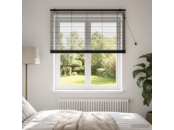 Vidaxl Cortina Veneziana Preto 160 X 160 Cm 35 Mm