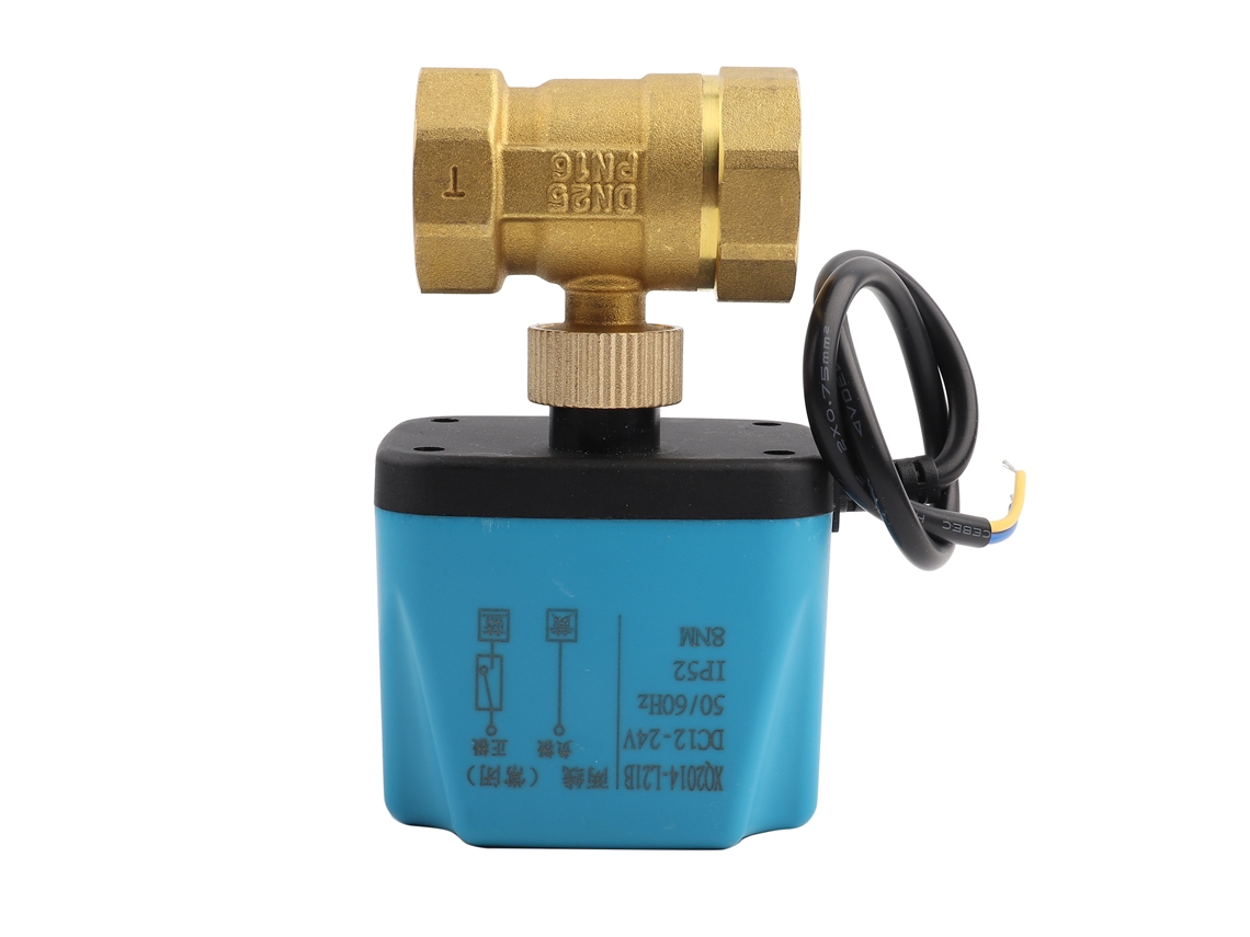 Válvula De Bola Motorizada Elétrica Dc12-24v G1in 2 Vias Com Motor Síncrono