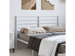 Vidaxl Cabeceira De Substituição 150 Cm Metal Branco