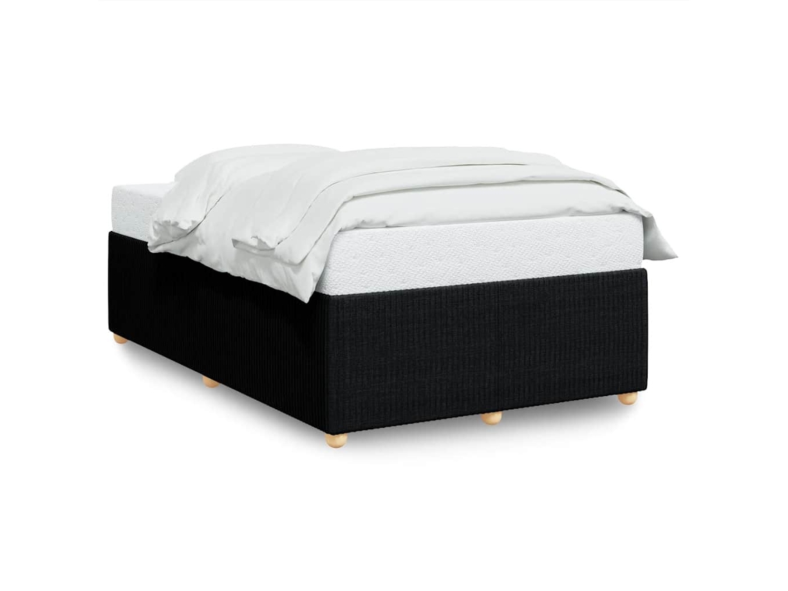 Bed Frame, Bed Frames Vidaxl Preto Tecido (120 X 190 Cm)