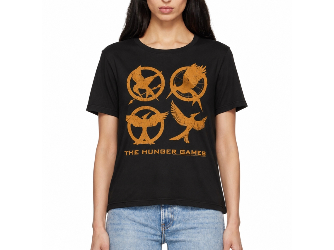 Rockinstone Hunger Games Movie Emblems Black Adult T-shirt Size:xxl