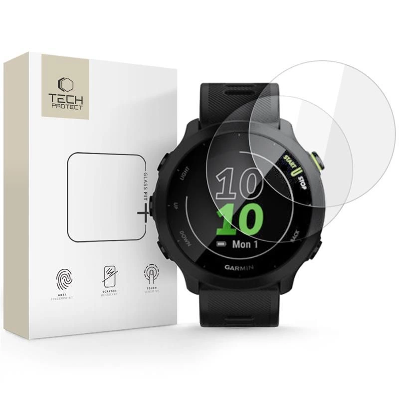 Película Protetora De Vidro Tech-protect Para Garmin Forerrunner 55 (pacote Com 2)