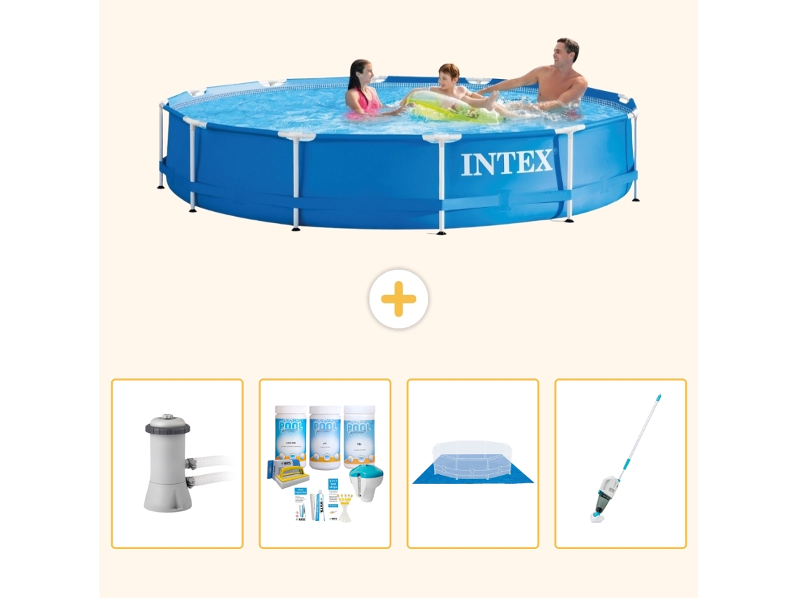Intex Piscina Com Estrutura Redonda - 366x76 Cm - 5-peças S21029