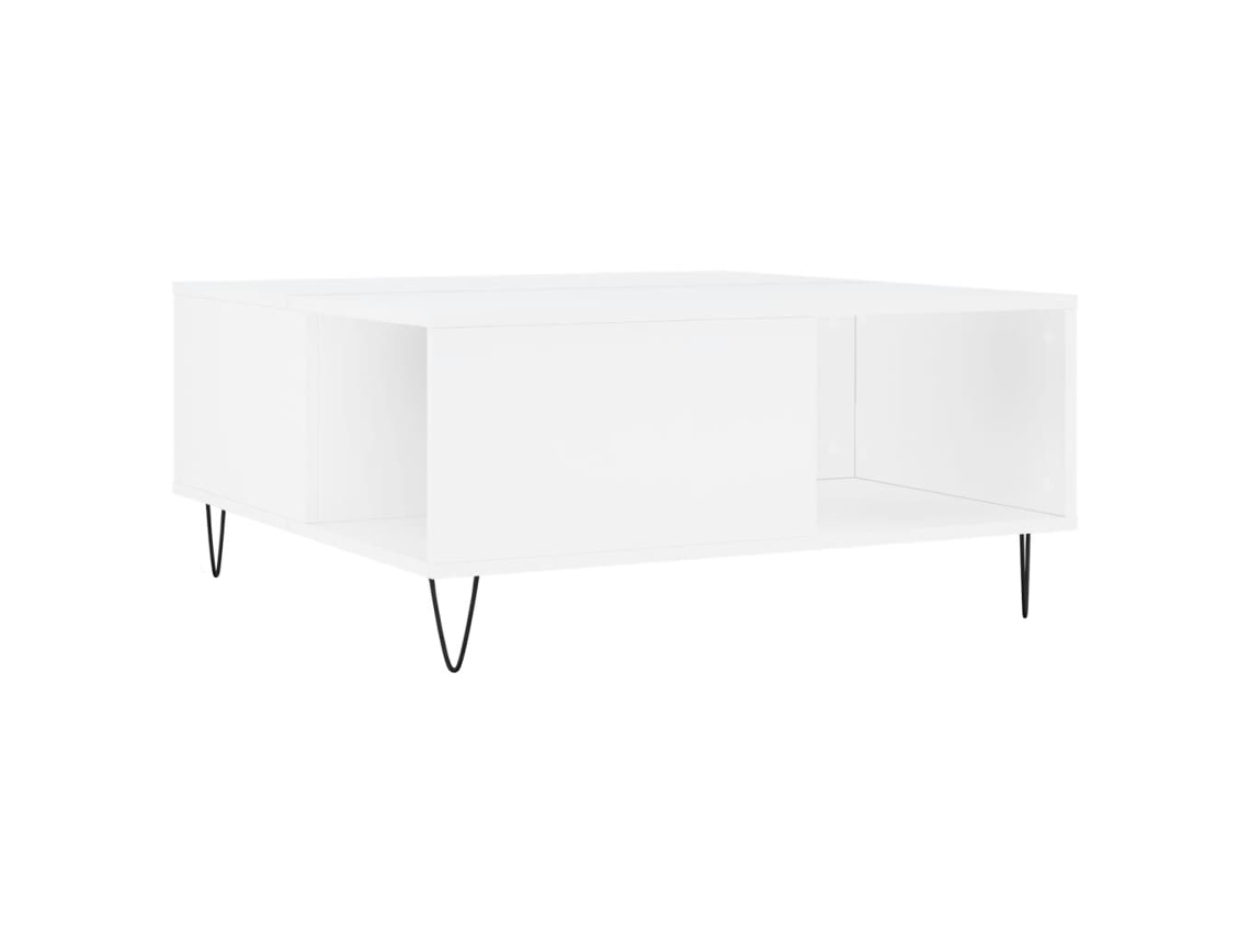 Mesa de Centro Derivados de Madeira Branco MAISON EXCLUSIVE (80x80x36,5 cm)