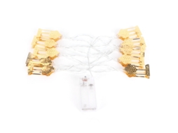 Luz de corda para Ramadã, 1.5m, ferro dourado, decoração festiva, com 10 Leds, para casa | S/MARCA