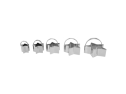 Conjunto 5 Moldes Biscoito Estrela Inox LAXISCREED