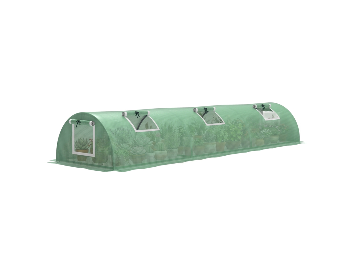 Estufa túnel 3x2x2 m, portas, janelas, DECORALAR TECH