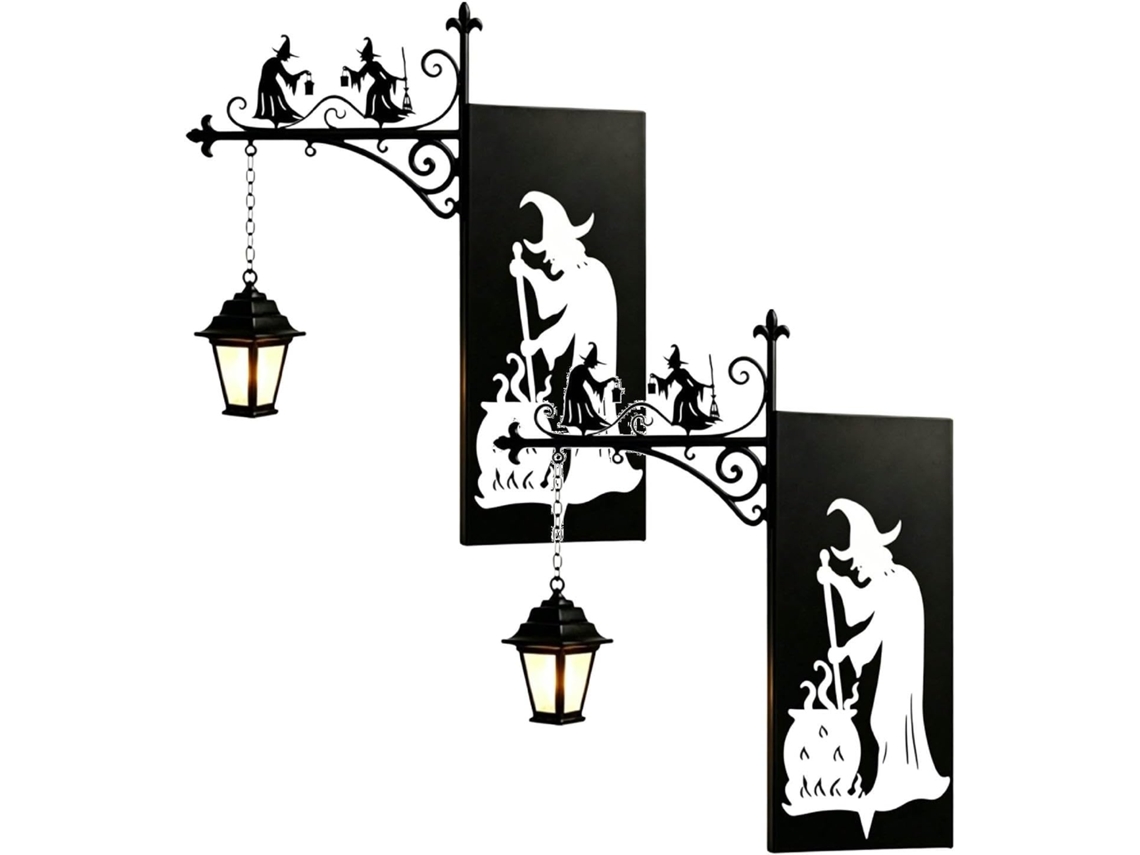 Conjunto de 2 lanternas decorativas para estante de livros, luz noturna.