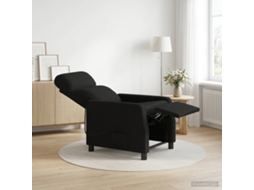 Vidaxl Recliner De Massagem Preto Tecido