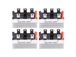 4 Peças Rectificador Puente Sqlf50a 1200v Módulo de Rectificação Trifásica com Dissipador de Calor