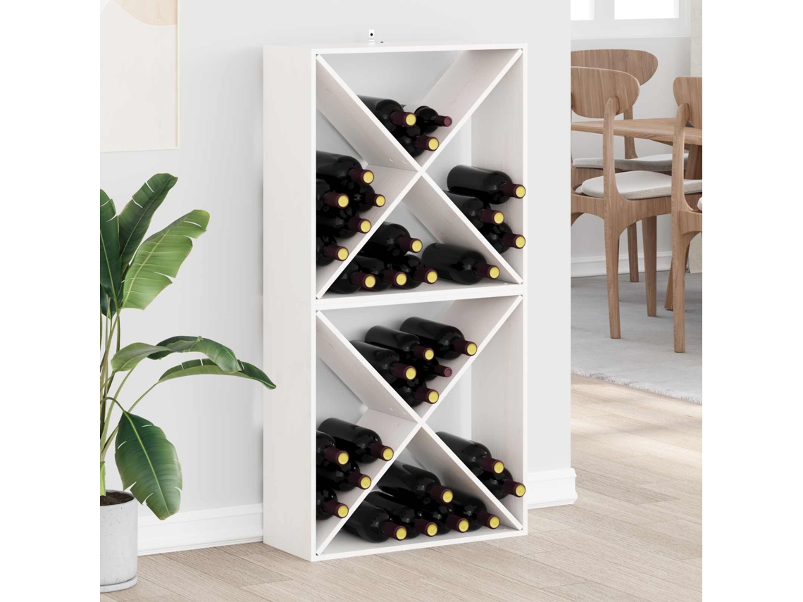 Vidaxl Escorredor De Vinho 2 Unid. Branco 62 X 25 X 62 Cm