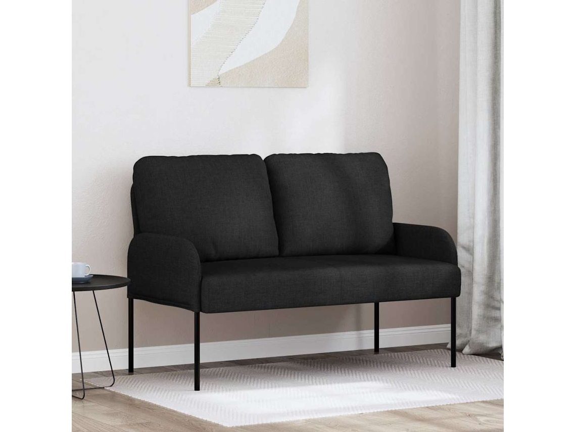 Vidaxl Sofás Com Almofada 110cm Preto Contraplacado