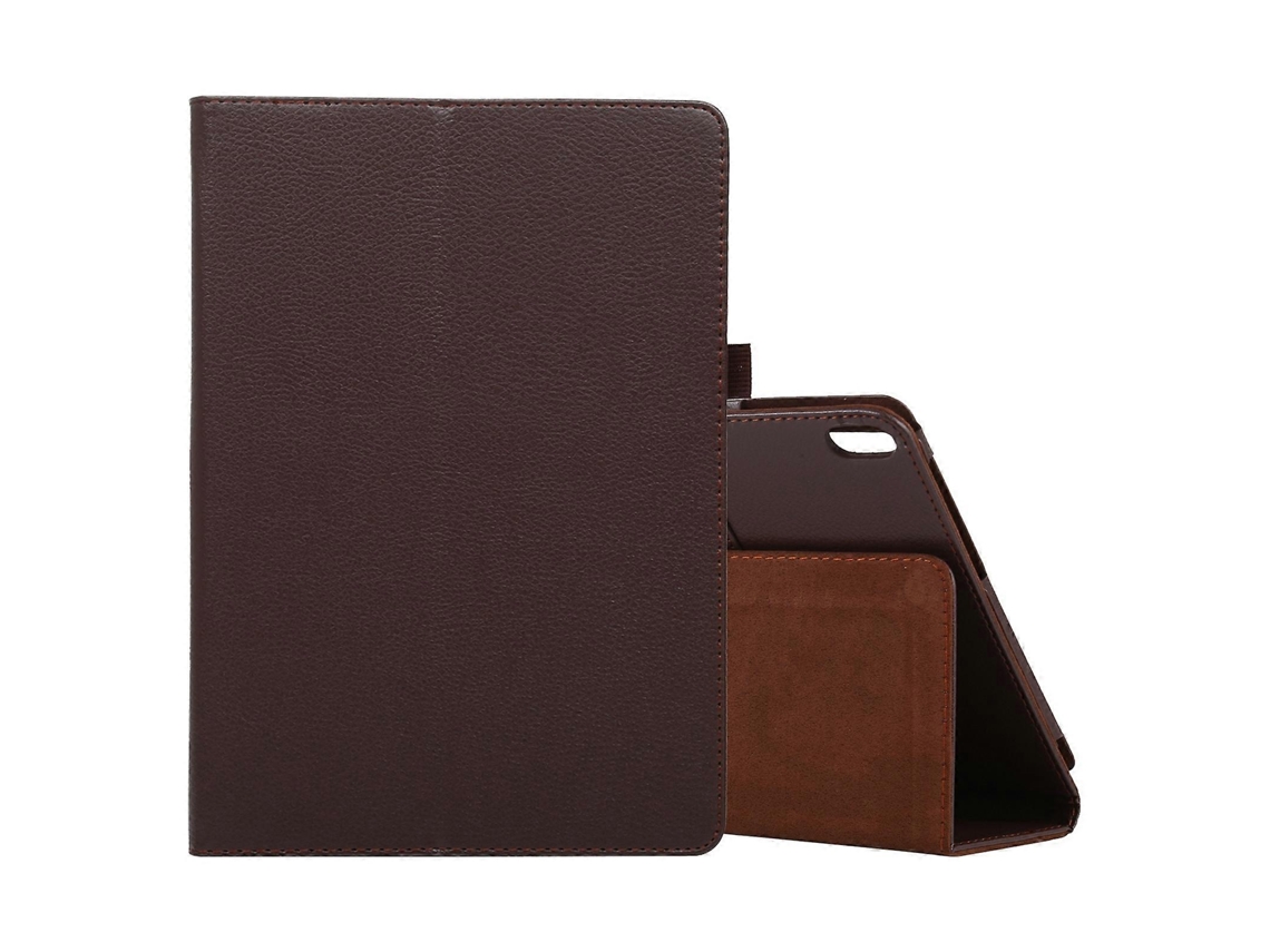 Capa De Couro Com Textura De Lichia, Cor Sólida, Para Lenovo Smart Tab M10 / P10 De 10,1 Polegadas, Com Aba Horizontal, Suporte E Compartimento Para C