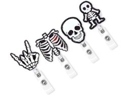 Conjunto De 4-porta Crachás Retráteis Enfermeiros Cabilock, Com Estrutura Em Acrílico E Metal, Clipe Resistente