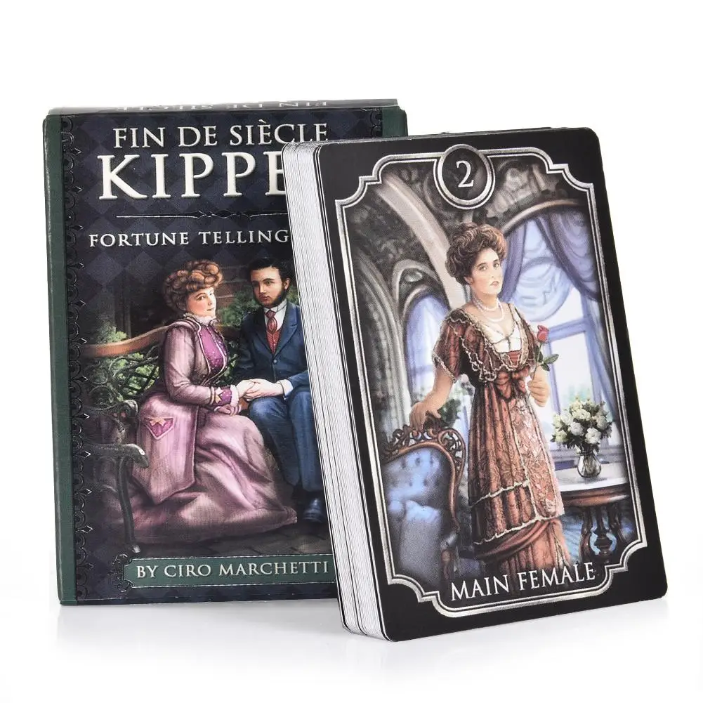 Fin Dice Kipper Tarot Card Game Adivinhação, Leitura da Sorte, Cartas Oráculo, Jogo de Tabuleiro MDUG (versão em Inglês)