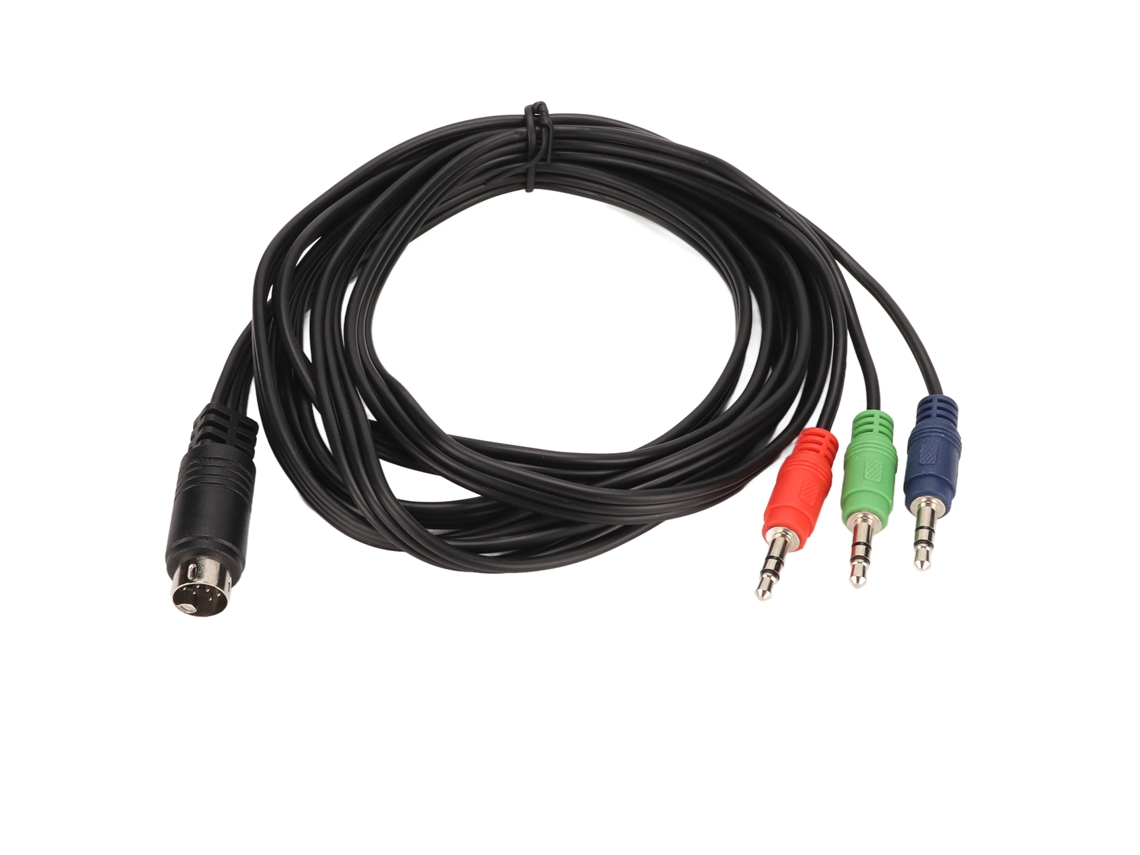 Cabo de Conexão LAXISCREED Mini Din 9p para 3*dc3.5mm Plug And Play
