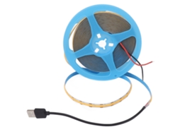 Fita Led Cob 5v 5m 300 Lâmpadas Luz Quente 3000k, Flexível, Autoadesiva, 90+ Cri