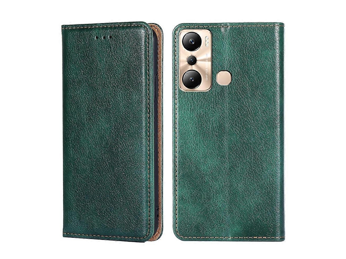Capa De Celular Magnética De Couro Com Cor Sólida E Brilhante Para Infinix Hot 20i