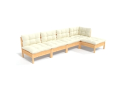 Garden Lounge Set, Garden Lounge Sets Vidaxl Creme Madeira De Pinho (n/a)