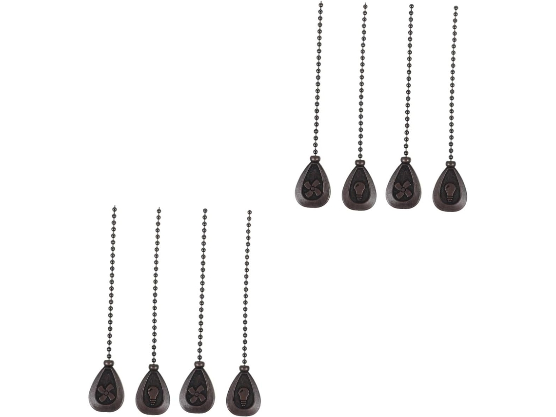 Conjunto De 8 Peças De Pingentes Elegantes Para Ventilador De Teto Com Corrente.