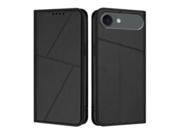 Capa De Couro Fosco Para Iphone 17 Air - Flip Magnético