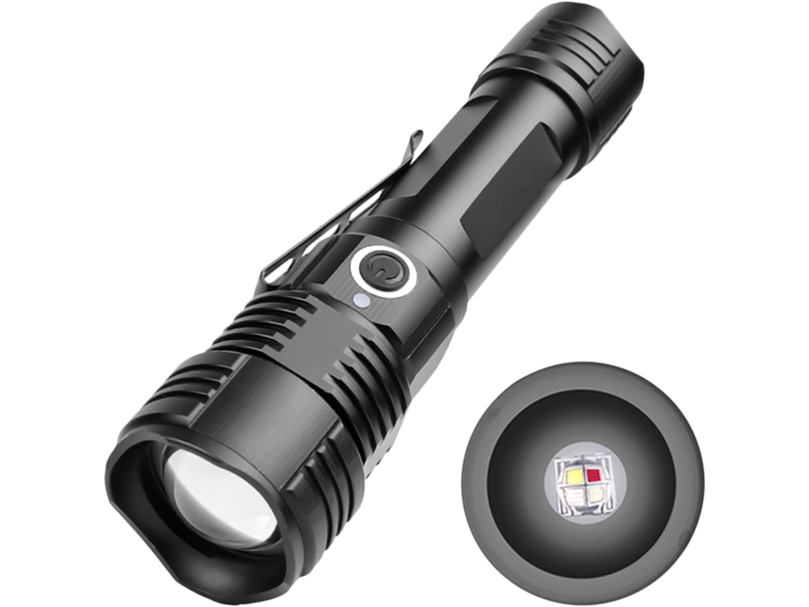 Lanterna Led Multifuncional De 1 Peça Com Modos De Zoom Para Caça E Camping.