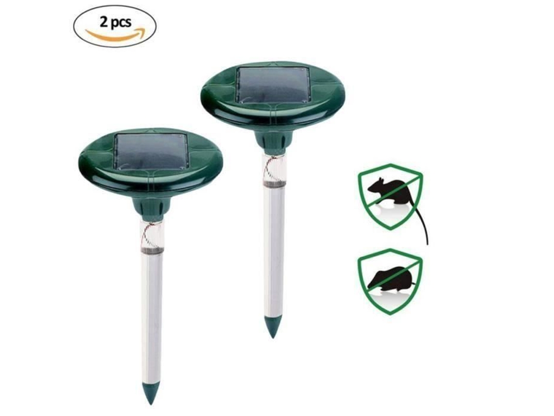 2 repelentes solares para cobras e momentos. Repele toupeiras, ratos, esquilos e camundongos. Av. Aa29996