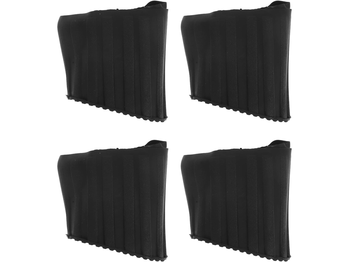 Conjunto De 4 Almofadas De Borracha Antiderrapantes Para Escada Extensível, Pretas.