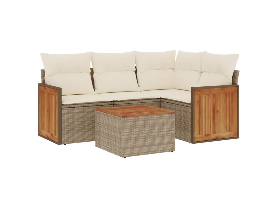 Garden Sofa Set, Garden Sofa Sets Vidaxl Bege Rattan / Vime (n/a)