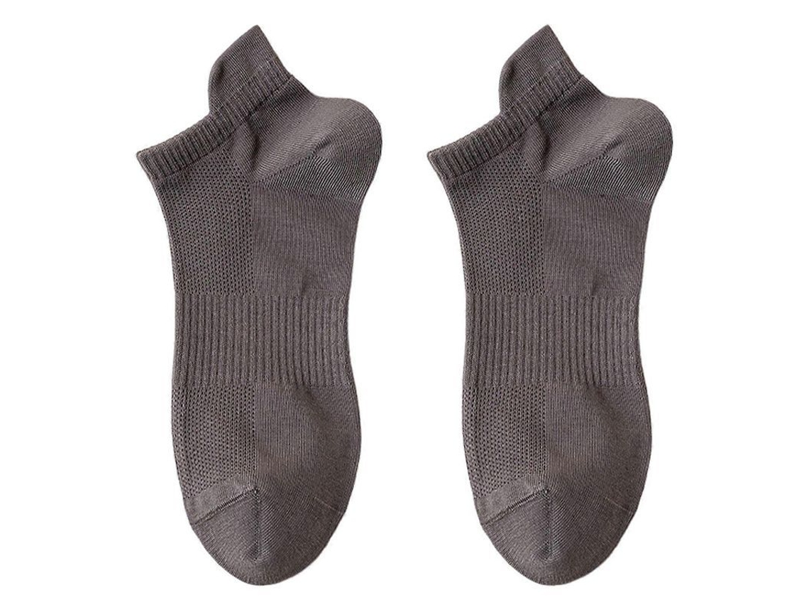 Meias masculinas de algodão de cano baixo, cor sólida, com alta elasticidade e superfície antiderrapante, modelo 2026, ideais para diversas ocasiões.