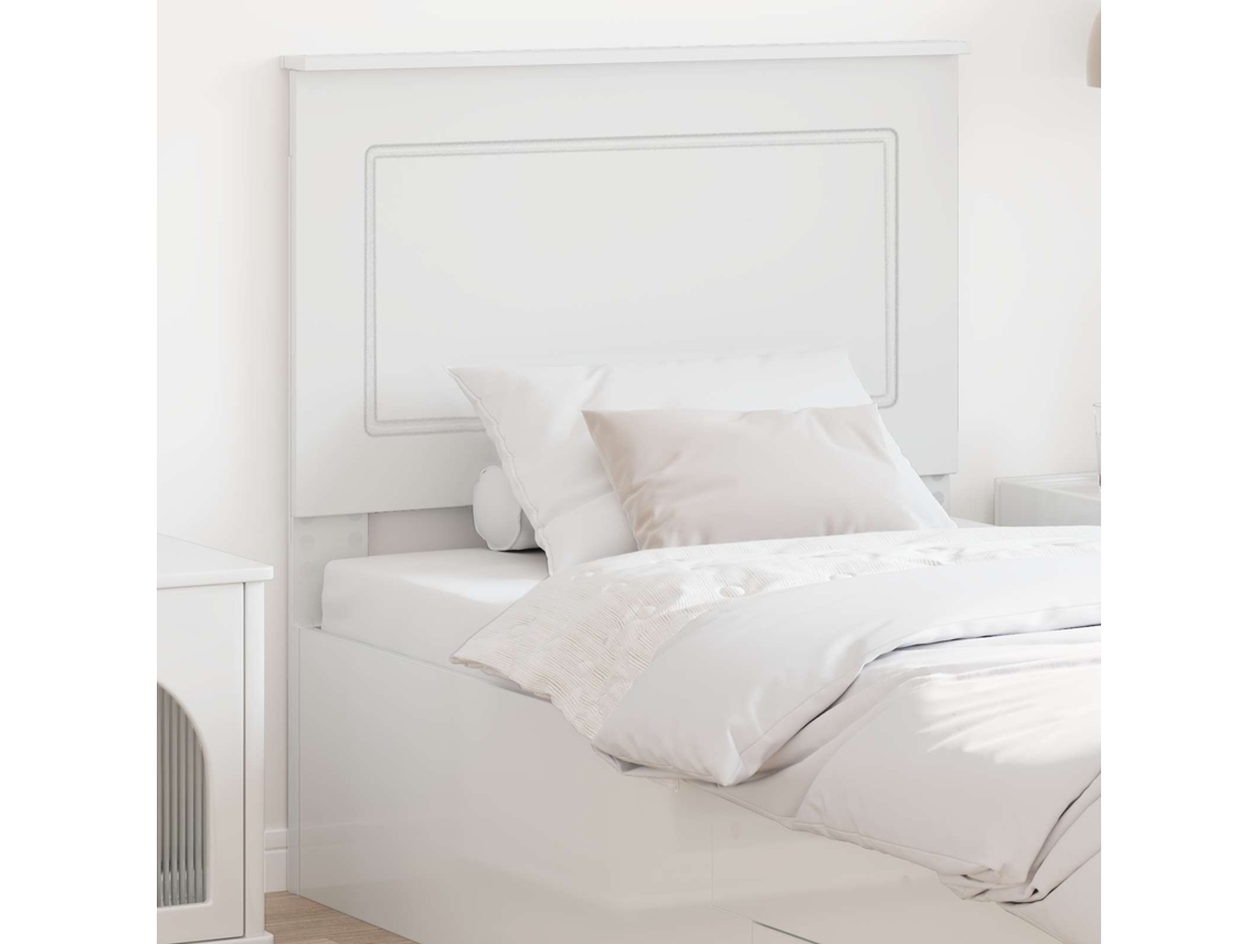 Vidaxl Cabeceira Branco 100 Cm Madeira Engenheirada