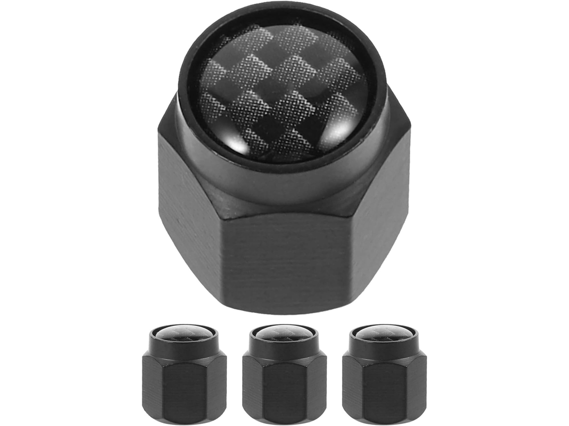 Tampas De Válvula De Pneu Em Cobre Preto, Fáceis De Instalar - Estilo Único