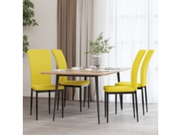 Vidaxl Cadeiras De Jantar 4 Pcs Veludo Amarelo Mostarda