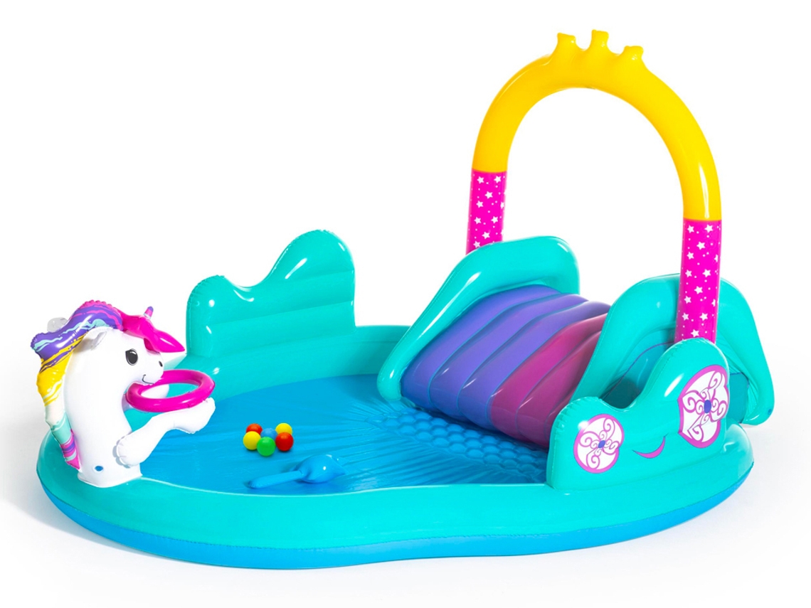 Plataforma Insuflável para Jogos Aquáticos Modèle Licorne Magique Azul Claro TECHKIDZ