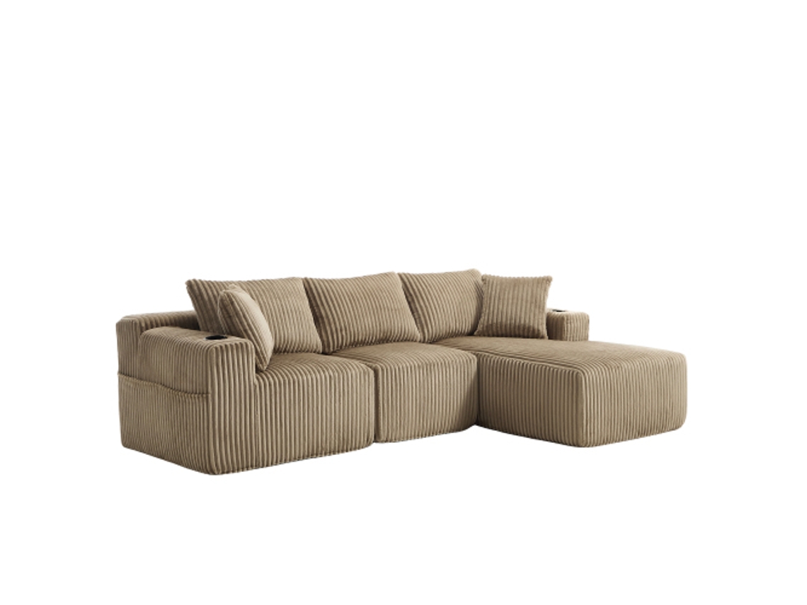 Conjunto de Sofá Modular com chaise e 2 lugares DELCOND