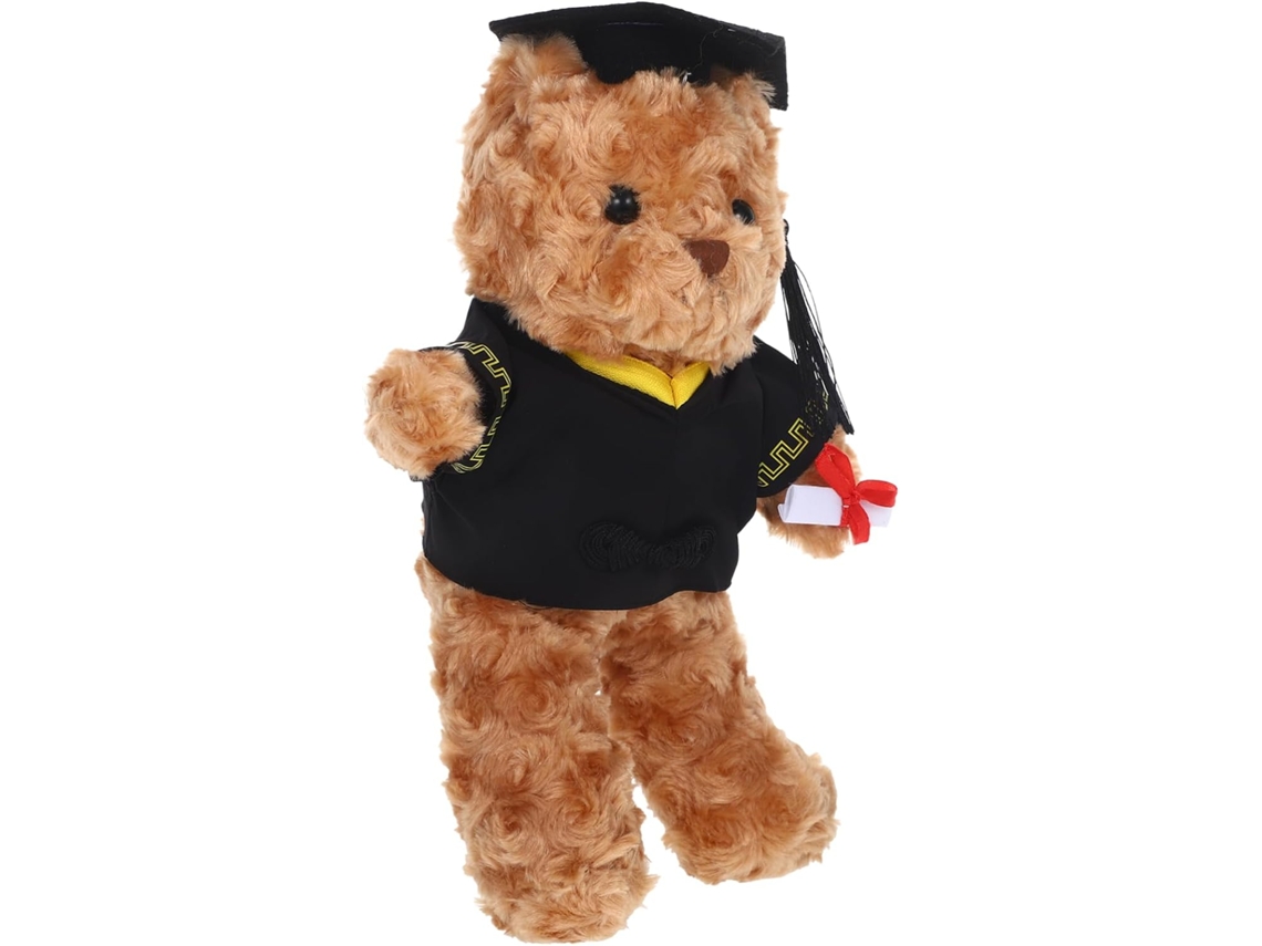 Urso De Pelúcia Macio E Algodão Pp, Chapéu Doutorado, Design Adorável