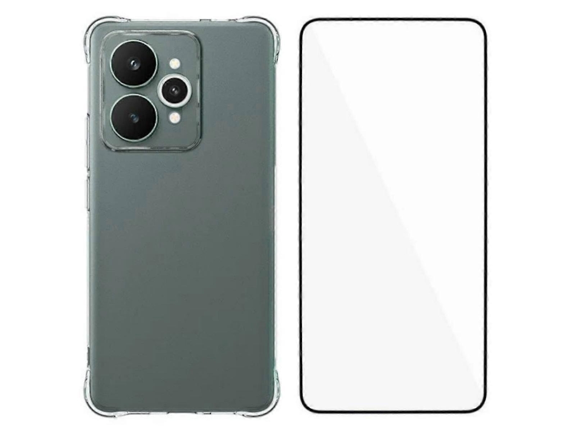 Capa Tkdaddy Para Realme 15 5g Wanlonfeng Wl Series Tpu 2,0 Mm Com Película De Vidro Temperado Transparente