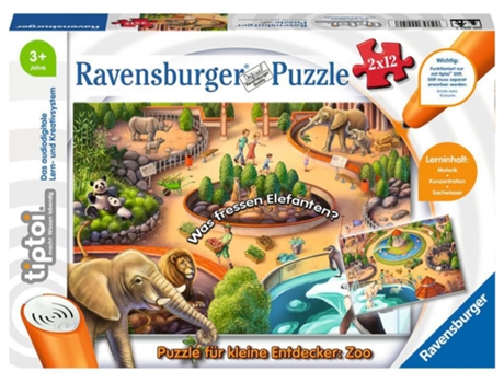 Puzzle TIPTOI Zoo 12 Peças Animais