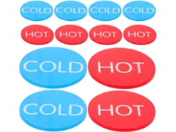 Besportble 10 Pares De Adesivos Indicadores Água Quente E Fria Para Torneiras, Adesivos Acrílicos Reutilizáveis, Ideais