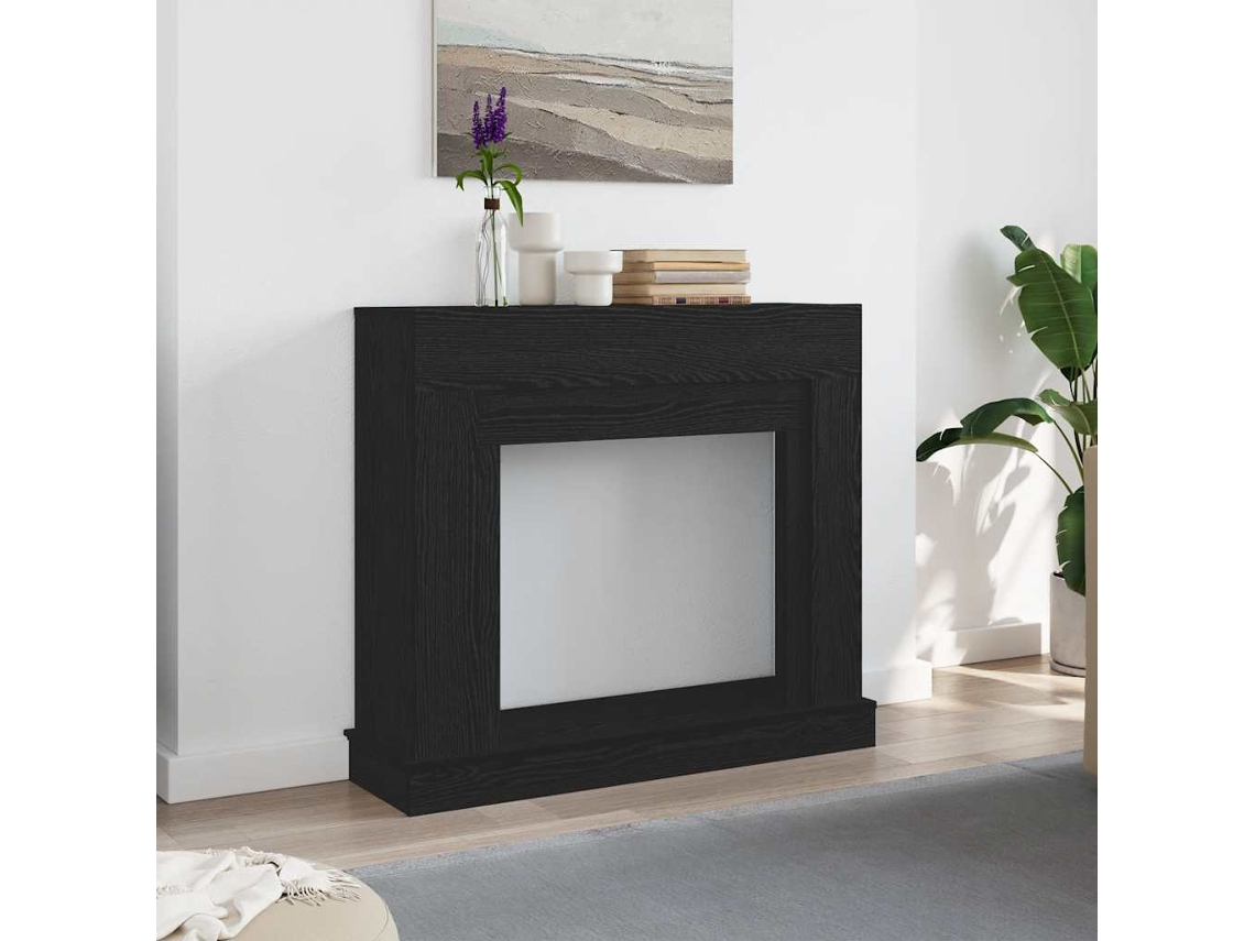 Vidaxl Cornija Lareira 100x30x87,5 Cm Deriv. Madeira Carvalho Preto