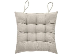 Cojín De Cadeira 43x43x8 Cm Com Correias, Capa Universal De Algodão E Linho Para Cadeiras De Jardim