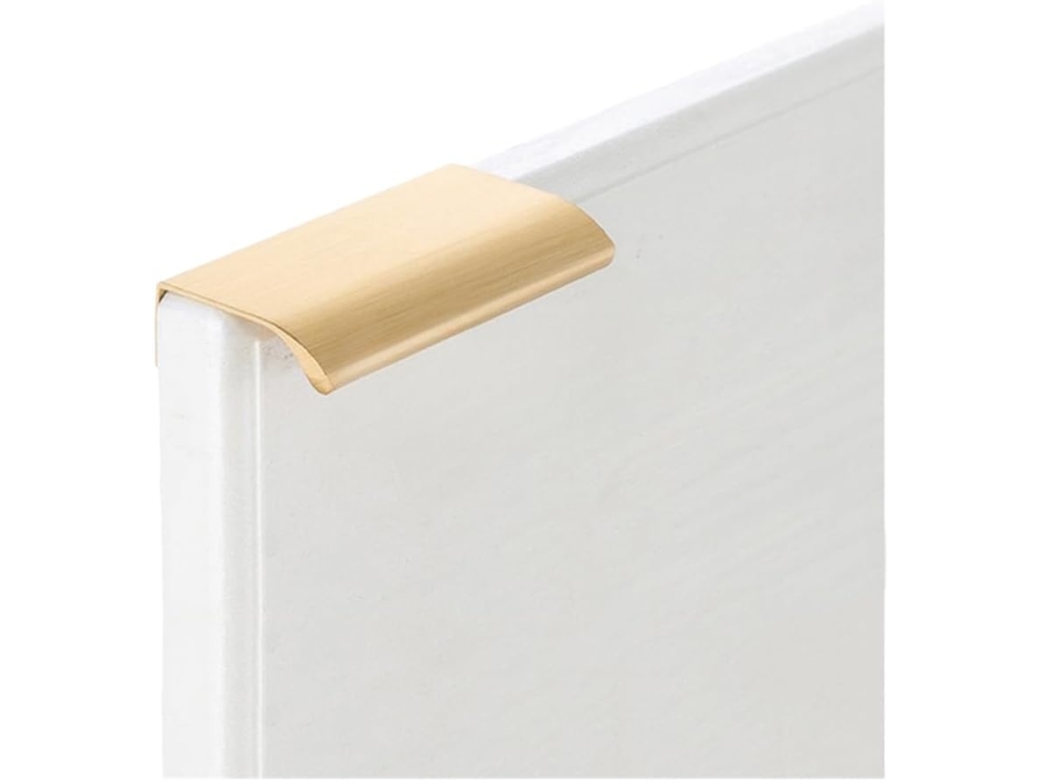 Puxador De Porta Armário Em Liga Alumínio, Acabamento Dourado Para Gaveta De Armário Cozinha, Design De Borda Oculta