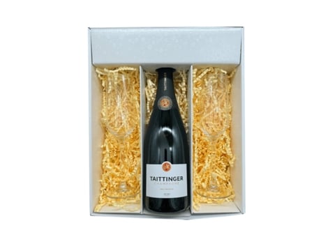 White Box: TAITTINGER – 1 Brut And 2 “Square” Flutes
