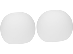 Conjunto De 2 Peças De Vidro Branco Fosco Em Estilo Redondo Simples Para Abajur De Mesa Artesanal.