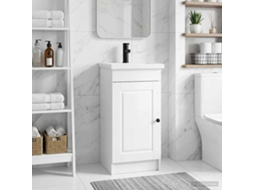 Vidaxl Gabinete De Banheiro Com Pia Branco Brilhante 42 X 40 X 84,5 Cm