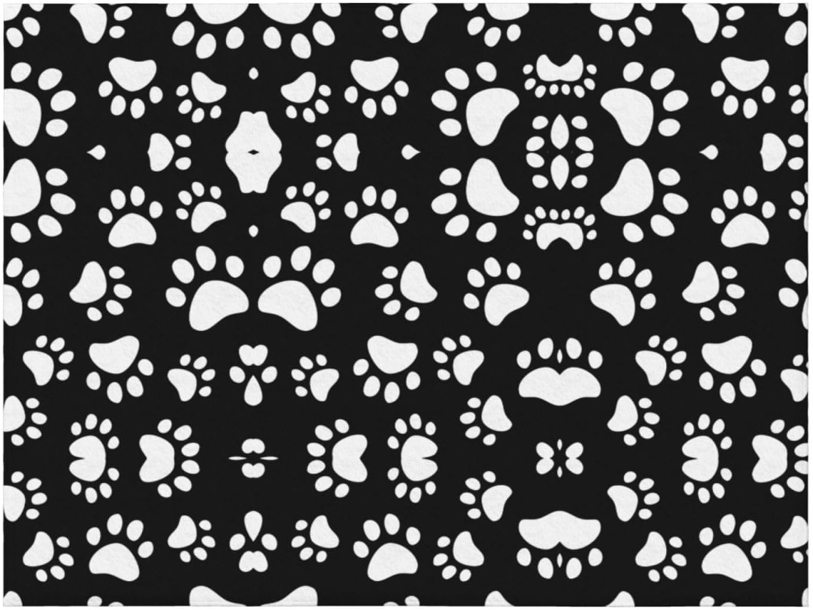 Colcha de Flanela com Estampa Pata Urso Cobertor Macio e Quente para Sofá Quarto 152 4 X 127 Cm, Macio, Quen