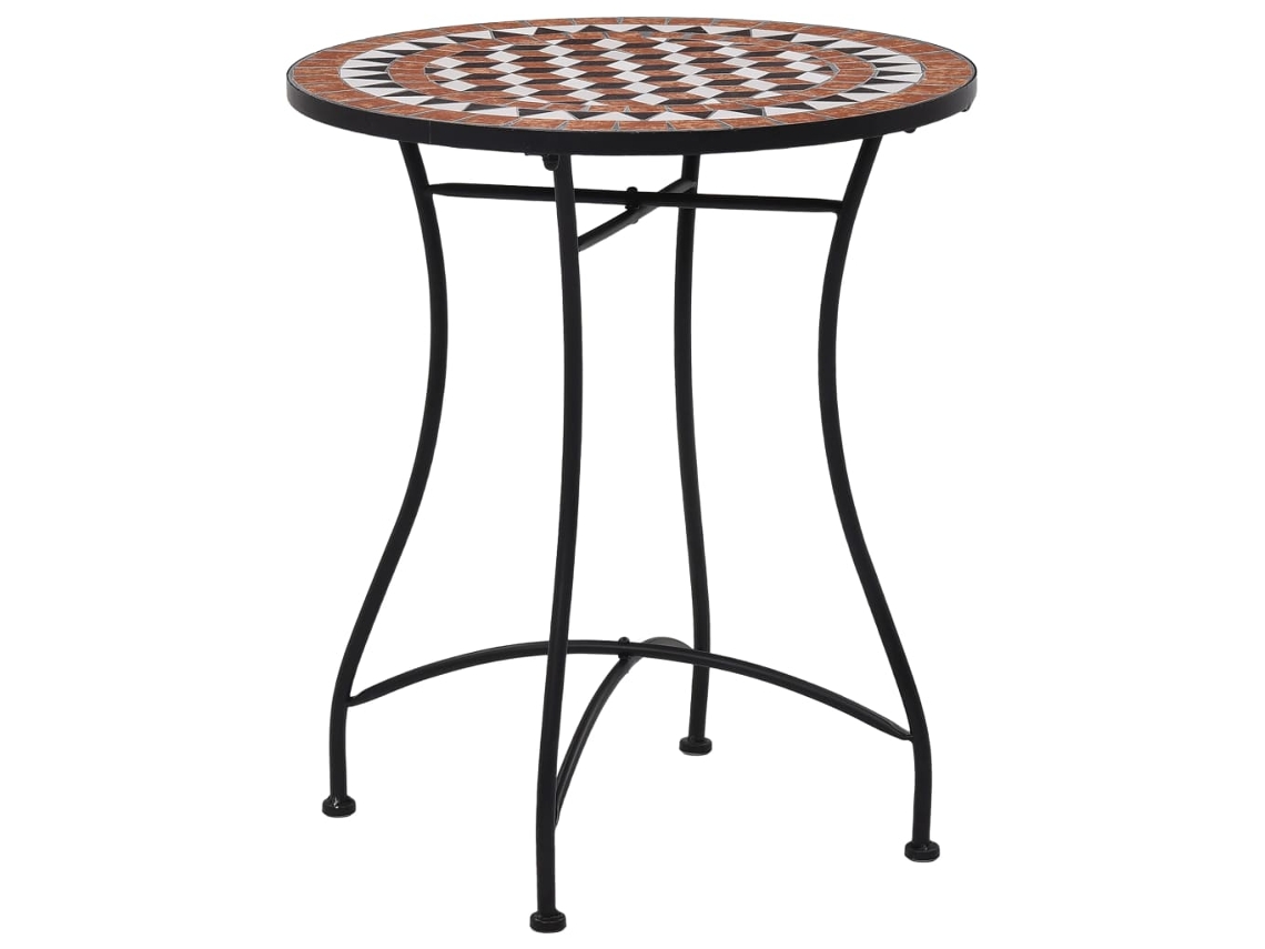Maison Exclusive - 3 Pcs Conjunto Bistro Em Mosaico Azulejos De Cerâmica Terracota