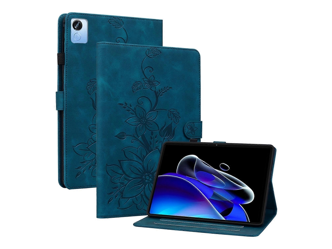 Capa De Couro Com Relevo Lily Para Tablet Realme Pad X